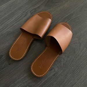 New Madewell Leather Sandal - Camel - 6
